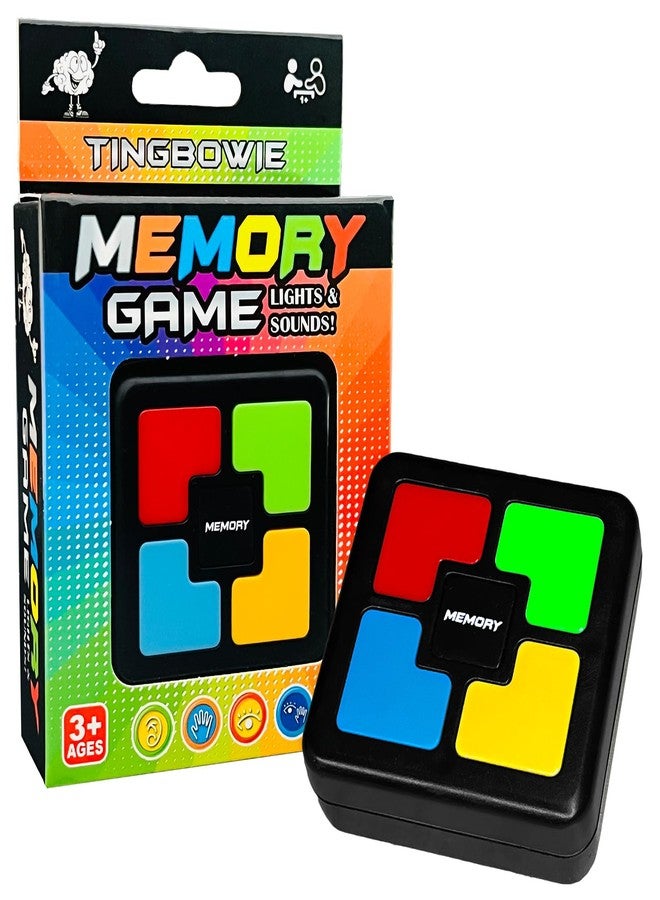 tingbowie Lights Up Memory Game Handheld Electronic Toy, Color Memorizing with Lights and Sounds - Image 1